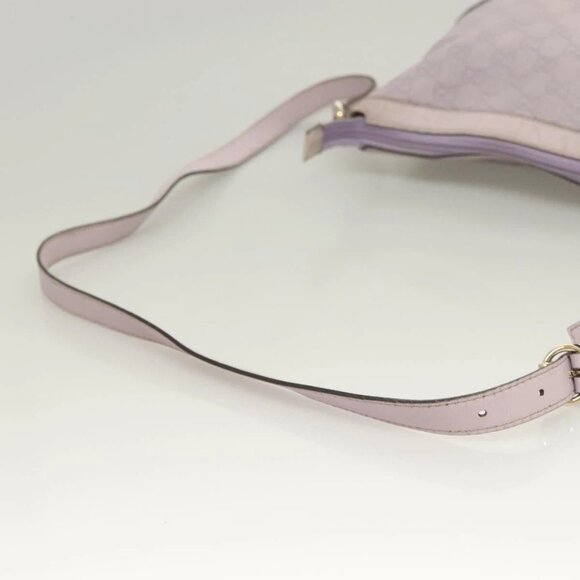 GUCCI GG Canvas Guccissima Bag Leather Outlet Purple Gold 272380 Auth BA2809 - Picture 8 of 16
